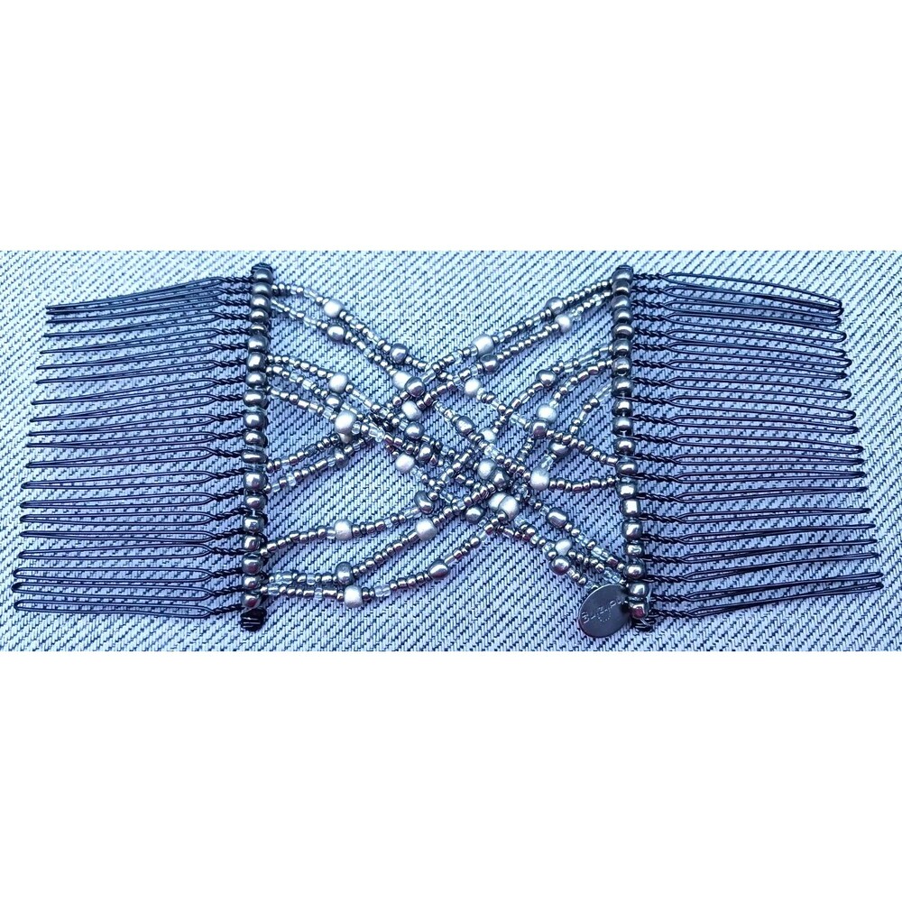 Hairzing Zing Beaded Double Sided Attached Metal Hair Combs Fashion Boho Vintage